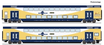 Roco 6220106 - H0 - 2-tlg. Set Doppelstockwagen, Metronom, Ep. VI - AC